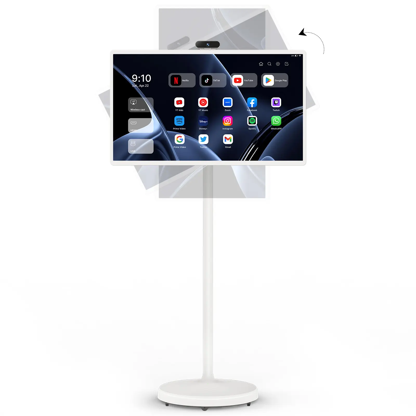21.5 Inch Open Frame Displays Full HD RJ45 USB IPS LCD